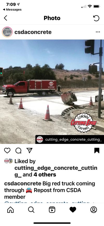 Professional concrete cutting service